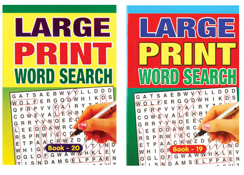 Wordsearch books a5 large - x,