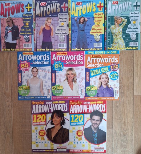 Arrow words puzzle books - arrow,